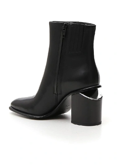 Shop Alexander Wang Anna Cut Out Heel Ankle Boots In Black