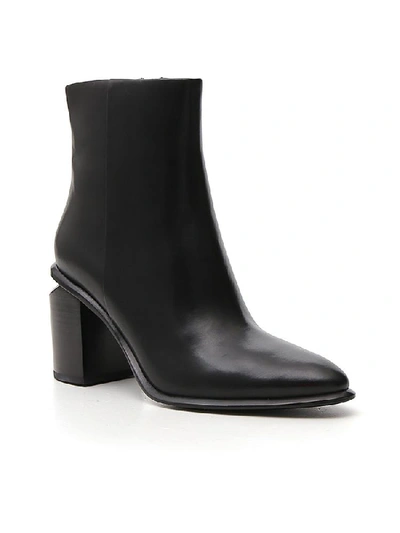 Shop Alexander Wang Anna Cut Out Heel Ankle Boots In Black