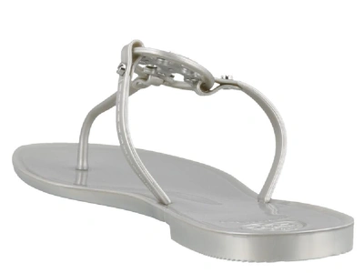 Shop Tory Burch Mini Miller Jelly Sandals In Silver