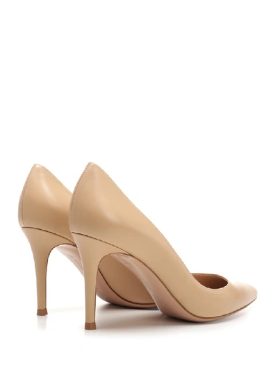 Shop Gianvito Rossi Pointed Toe Pumps In Beige