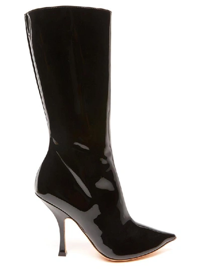Shop Y/project Y / Project Chesterfield Patent Boots In Black