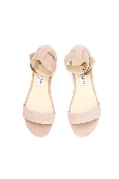 Shop Jimmy Choo Jamie Flat Sandals In Pink