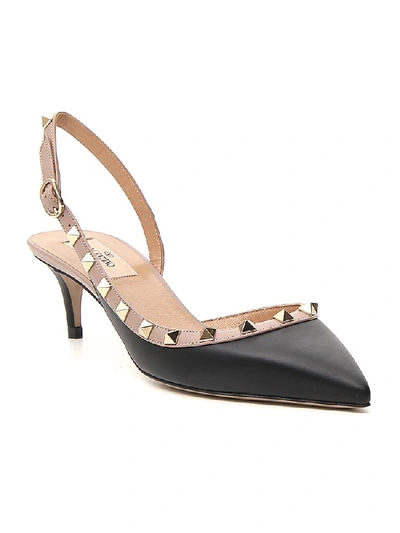 Shop Valentino Garavani Slingback Pumps In Black