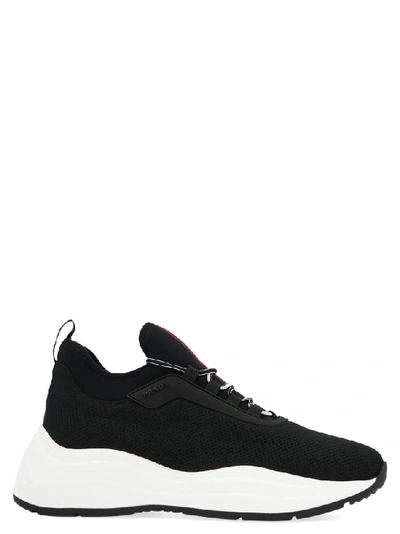 Shop Prada Barca Xl Low Top Sneakers In Black