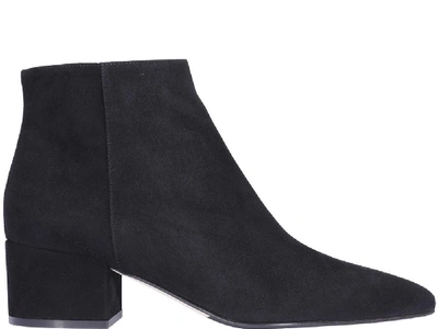 Shop Sergio Rossi Suede Ankle Boots In Black