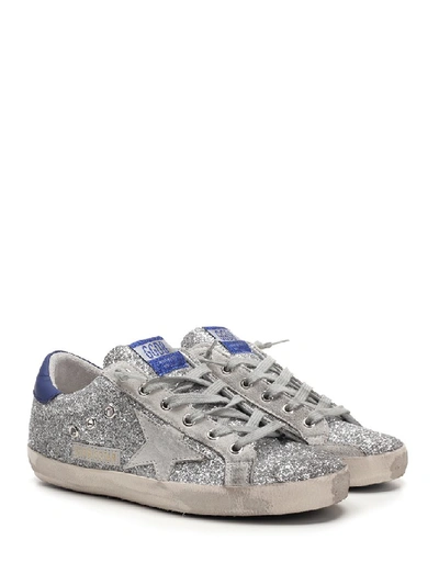 Shop Golden Goose Deluxe Brand Star Glitter Shoes In Silver