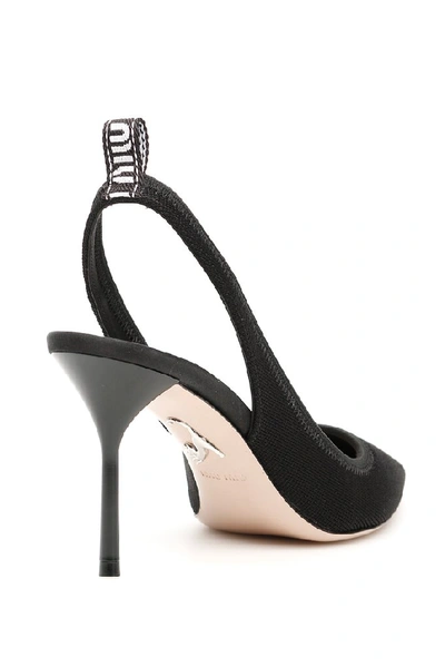 Shop Miu Miu Slingback Pumps In Nero