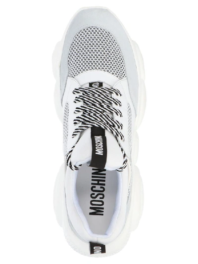 Shop Moschino Teddy Sneakers In White