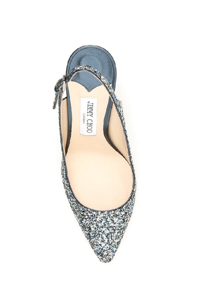 Shop Jimmy Choo Erin 85 Glitter Slingback Pumps In Multi