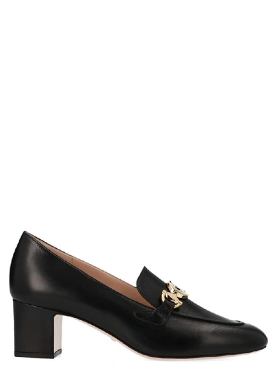 Shop Gucci Zumi Heeled Loafers In Black