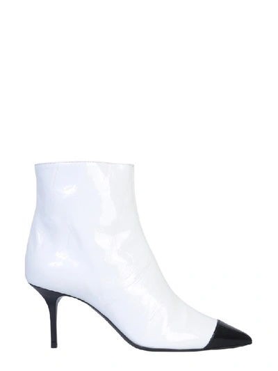 Shop Msgm Contrast Colour Pointed Toe Boots In Multi