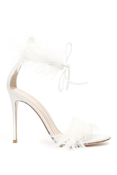 Shop Gianvito Rossi Athena Stiletto Sandals In White