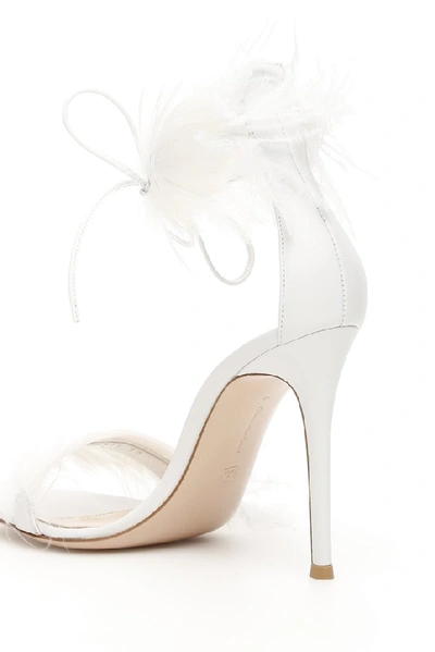 Shop Gianvito Rossi Athena Stiletto Sandals In White