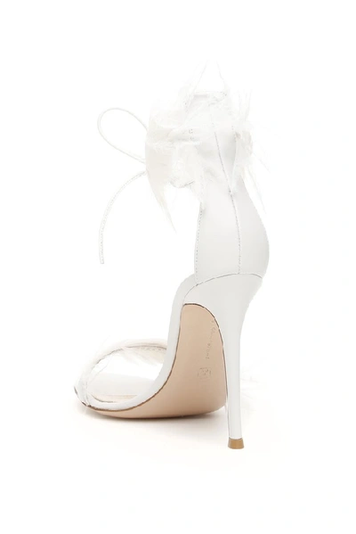 Shop Gianvito Rossi Athena Stiletto Sandals In White