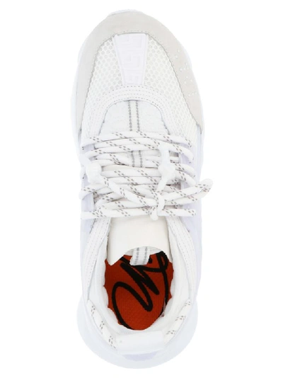 Shop Versace Chunky Sole Sneakers In White