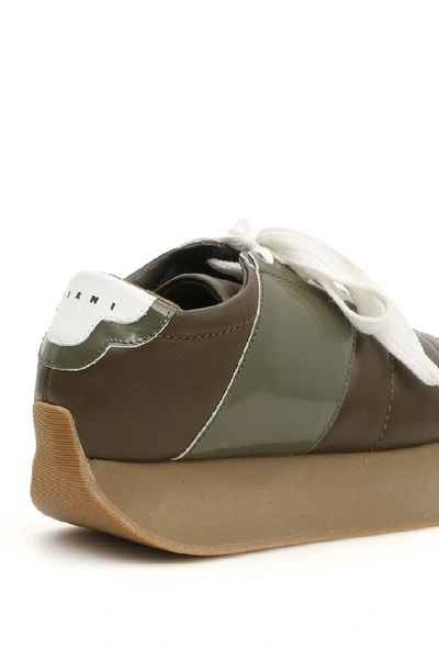 Shop Marni Platform Sneakers In Brown