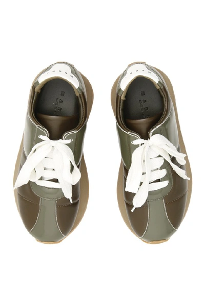 Shop Marni Platform Sneakers In Brown