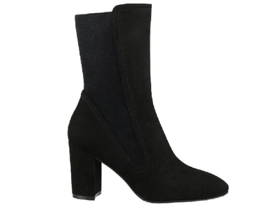 Shop Stuart Weitzman Fifer 80 Suede Boots In Black