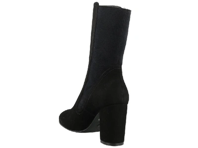 Shop Stuart Weitzman Fifer 80 Suede Boots In Black