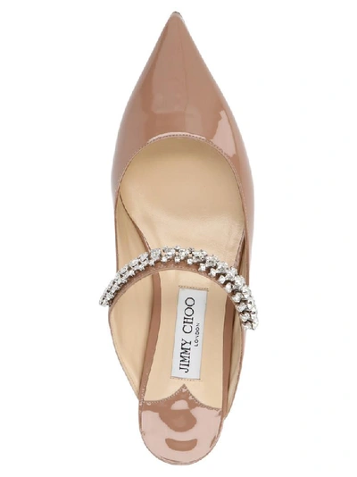 Shop Jimmy Choo Bing Patent Flat Shoes In Pink