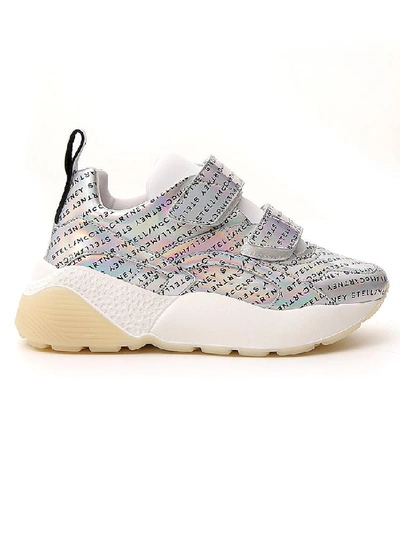 Shop Stella Mccartney Eclypse Logo All Over Print Touch Strap Sneakers In Multi