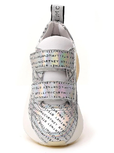 Shop Stella Mccartney Eclypse Logo All Over Print Touch Strap Sneakers In Multi