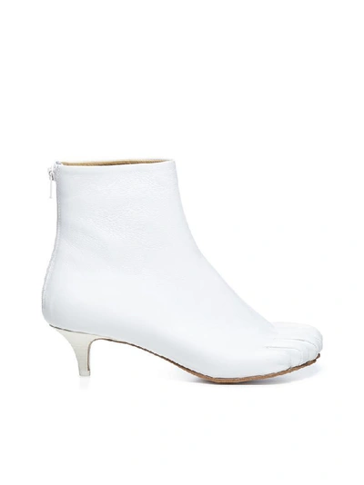 Shop Mm6 Maison Margiela Ankle Boots In White