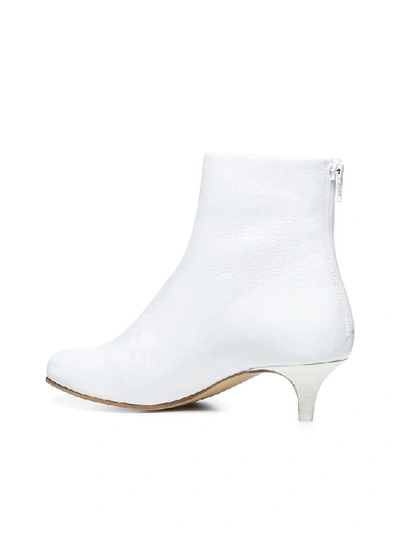 Shop Mm6 Maison Margiela Ankle Boots In White