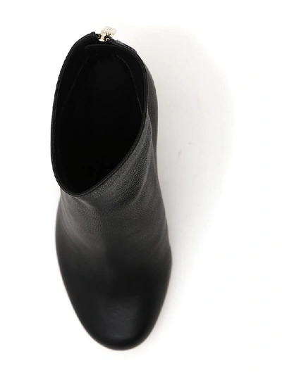 Shop Ferragamo Salvatore  Flower Heel Ankle Boots In Black