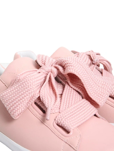 Shop Ash Nina Bow Detail Sneakers In Pink
