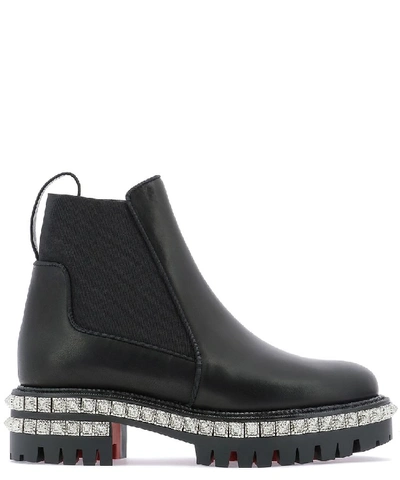 Shop Christian Louboutin By The River Ankle Boots In Black