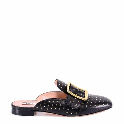 Shop Bally Studded Mules In Black