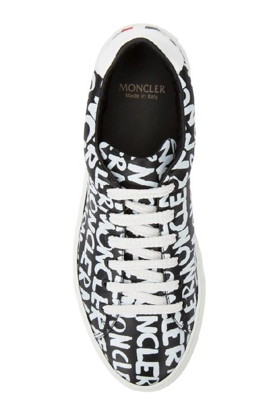 Shop Moncler All Over Logo Print Low Top Sneakers In Multi