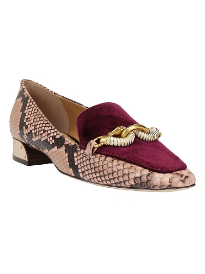 Shop Tory Burch Jessa Velvet Snake Embossed Loafers In Multi