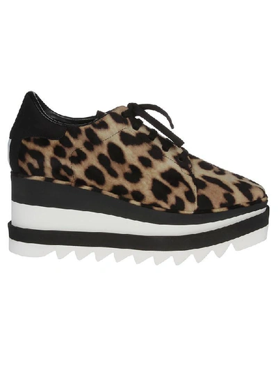 Shop Stella Mccartney Elyse Leopard Print Platform Sneakers In Multi