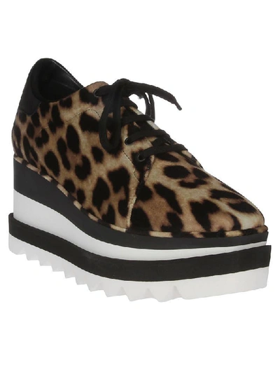 Shop Stella Mccartney Elyse Leopard Print Platform Sneakers In Multi