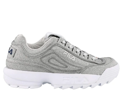 Fila Made In Italy Disruptor 2 Glitter Sneaker In Grey | ModeSens
