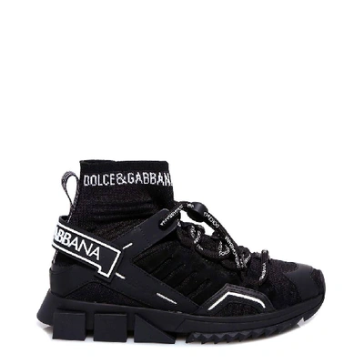 Shop Dolce & Gabbana Sorrento Logo Detail Sneakers In Black