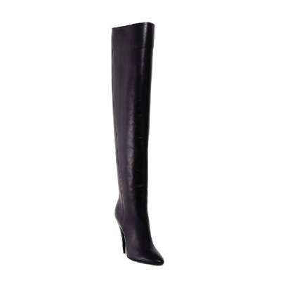 Shop Saint Laurent Kiki Knee High Boots In Black