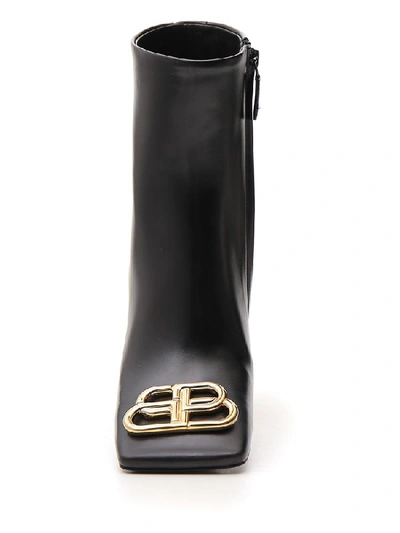 Shop Balenciaga Bb Square Ankle Boots In Black