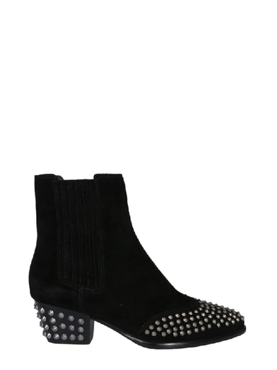 Shop Ash Metallic Studded Hook Boots In Black