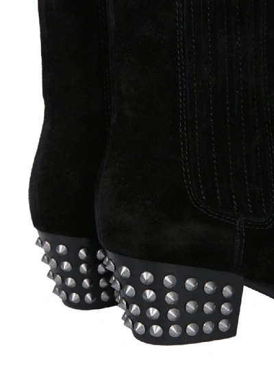 Shop Ash Metallic Studded Hook Boots In Black