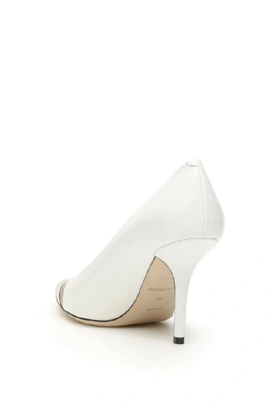 Shop Burberry Tape Detail Pumps In Multi