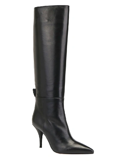 Shop L'autre Chose Knee High Stiletto Heeled Boots In Black