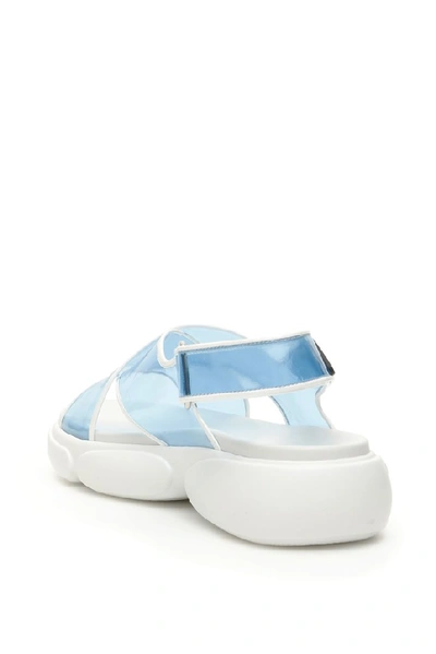 Shop Prada Cloudbust Ankle Strap Sandals In Blue