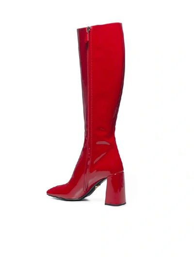 Shop Prada Knee In Red