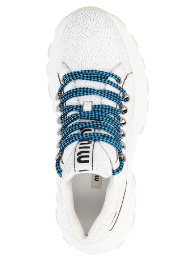 Shop Miu Miu Logo Low Top Chunky Sneakers In White