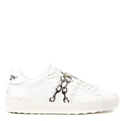 Shop Valentino Garavani X Undercover Rockstud Open Sneakers In White