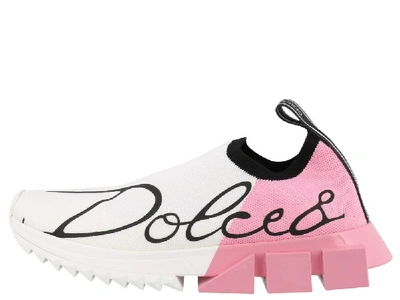 Shop Dolce & Gabbana Sorrento Logo Sneakers In White