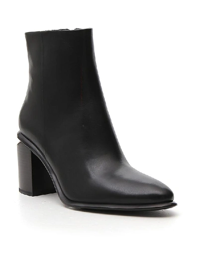 Shop Alexander Wang Anna Cut Out Heel Ankle Boots In Black